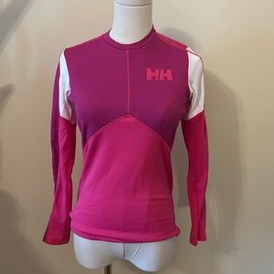 Helly Hansen layer long sleeve sz S pink and white